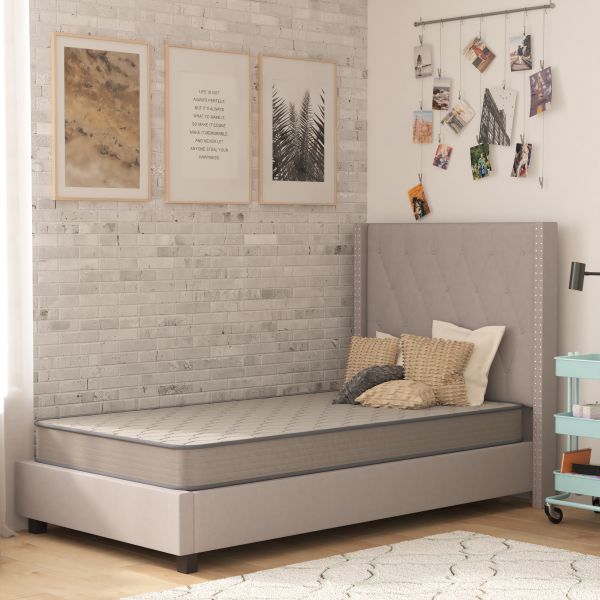 Capri Comfortable Sleep 6 Inch CertiPUR-US Certified Spring Mattress， Twin XL Mattress in a Box