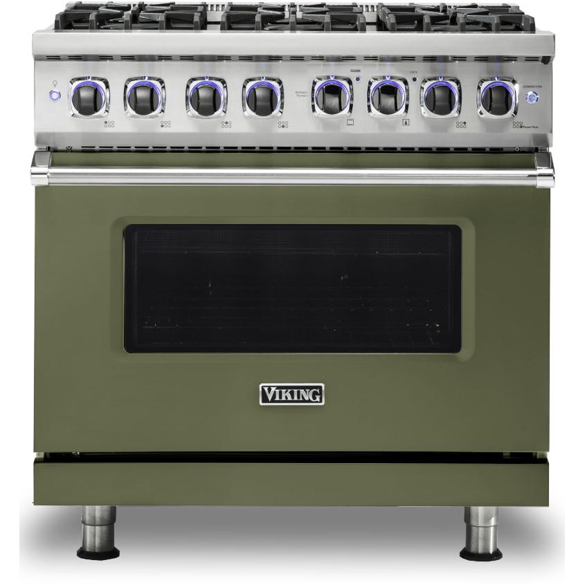 Viking 36-inch Freestanding Dual-Fuel Range with Elevation Burners CVDR7362-6BCY