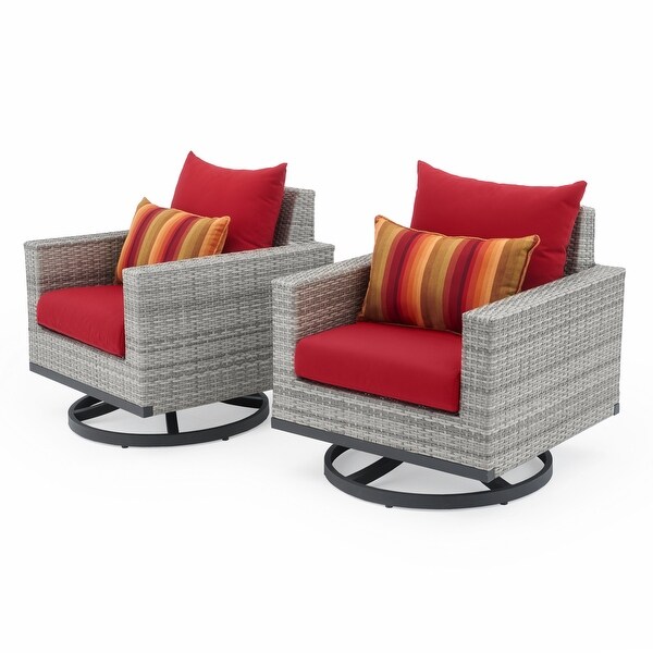 Milo Grey 4 Piece Sunbrella Outdoor Patio Motion Fire Set