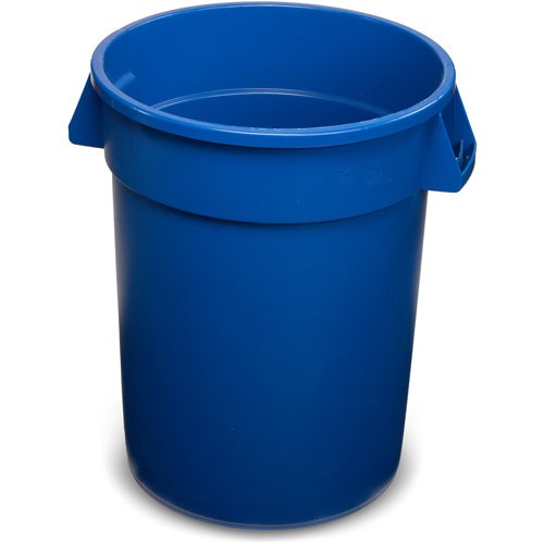 Carlisle 84103214 Bronco Round Waste Container 32 Gallon， Blue