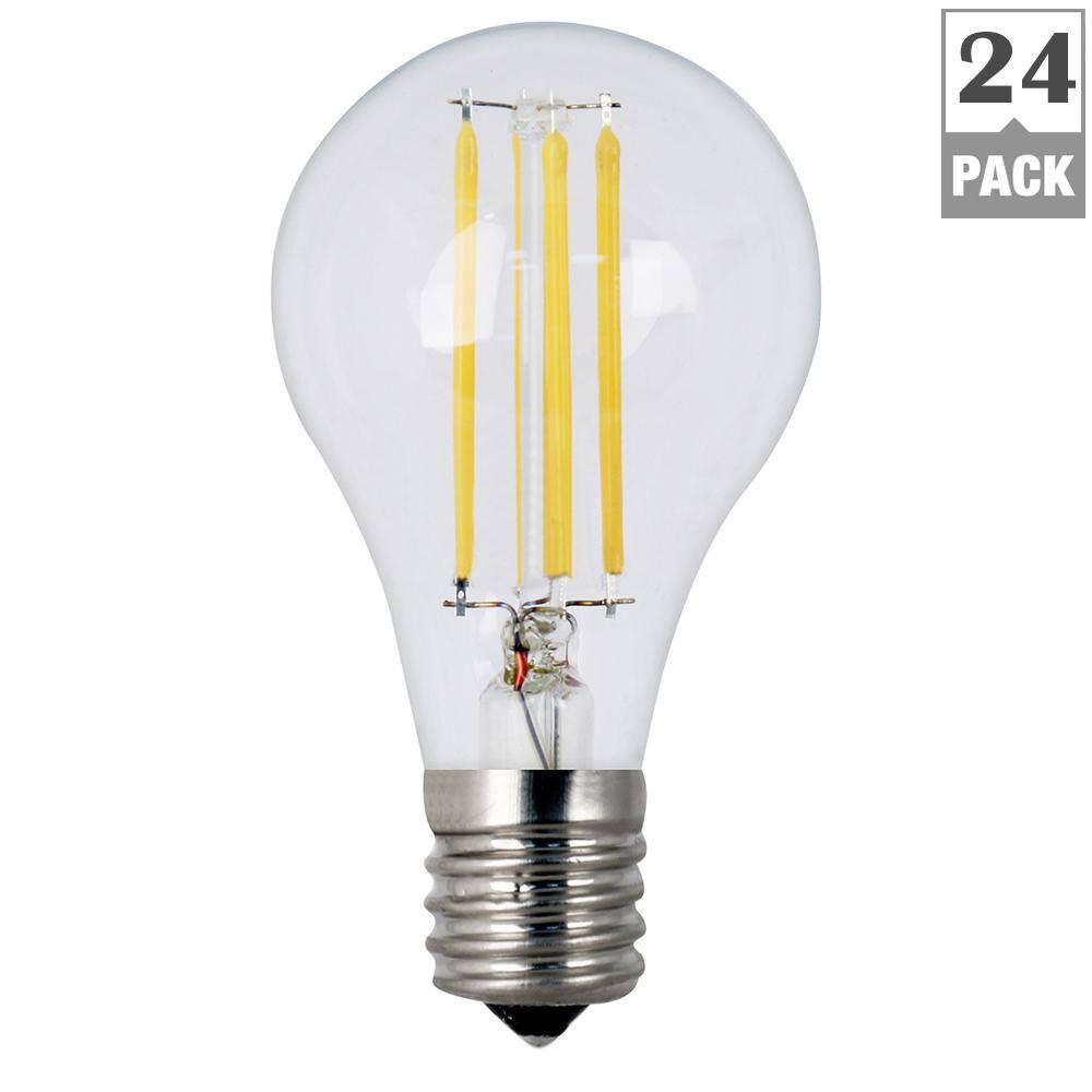 Feit Electric 40W Equivalent A15 Intermediate Dimmable Filament Clear Glass LED Ceiling Fan Light Bulb Soft White 2700K (24-Pack) BPA1540N827LED212