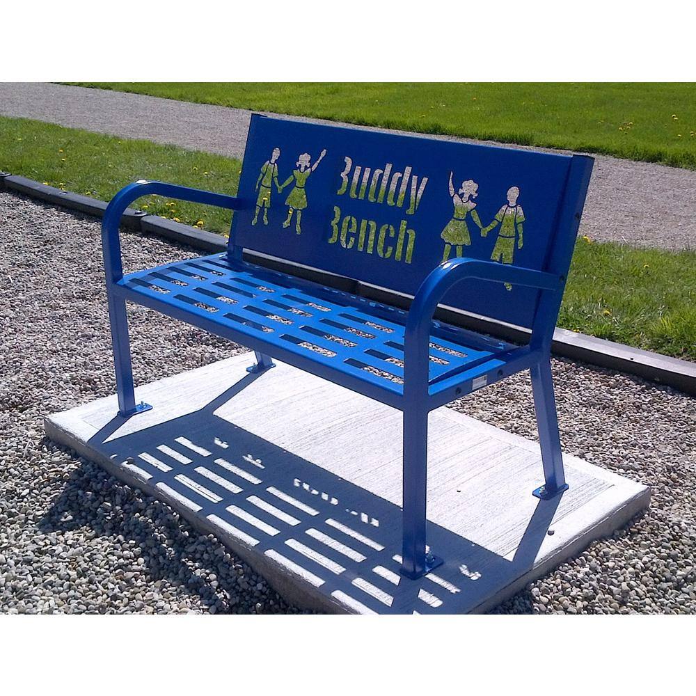 Paris 4 ft. Blue Buddy Bench 460-343-8002