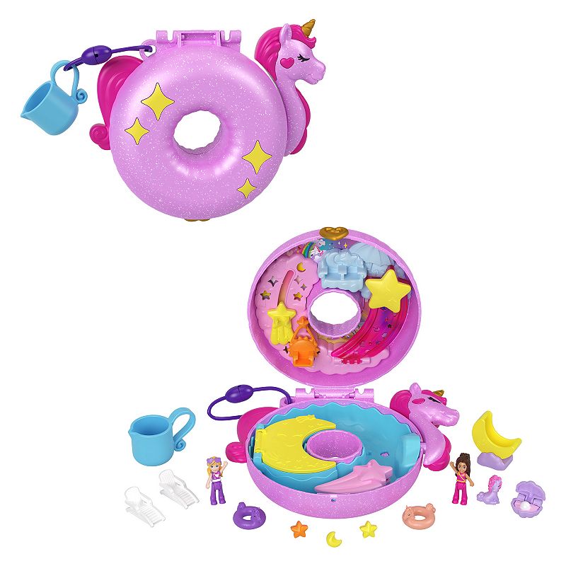 Polly Pocket Sparkle Cove Adventure Unicorn Floatie Compact Playset