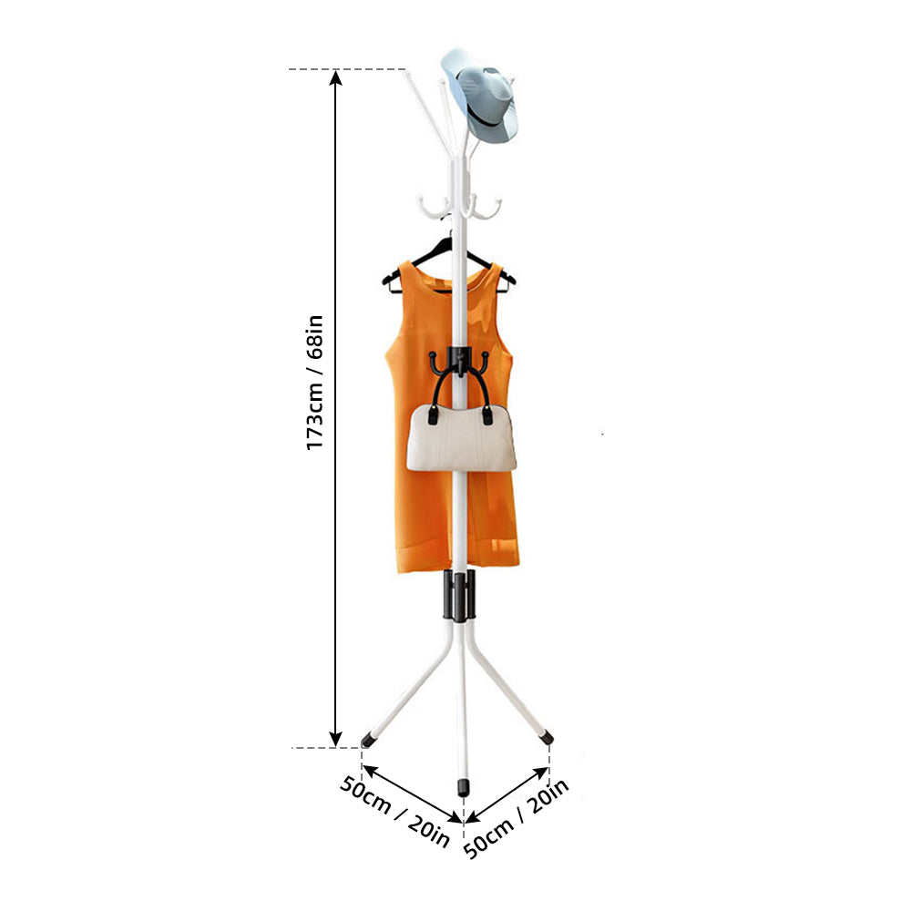 Coat Rack Coat Tree Free Standing Coat Rack 11 Hooks， 68