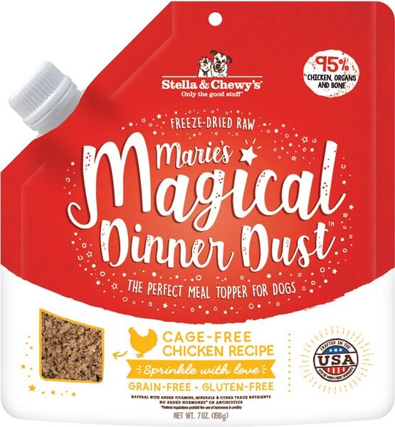 Stella and Chewy's Marie's Magical Dinner Dust Freeze-Dried Raw Cage-Free Chicken Dog Food Topper