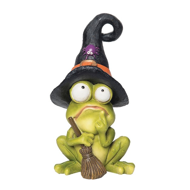 Gallerie Ii Frog With Witch Hat Halloween Figure Decoration