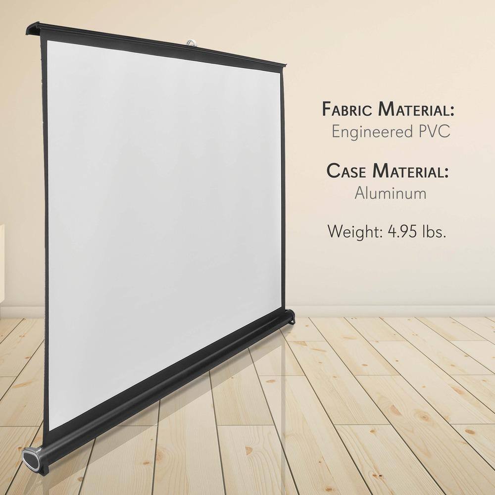 PYLE 50 in. Retractable Pull-out-Style Manual Projector Screen PRJTP53