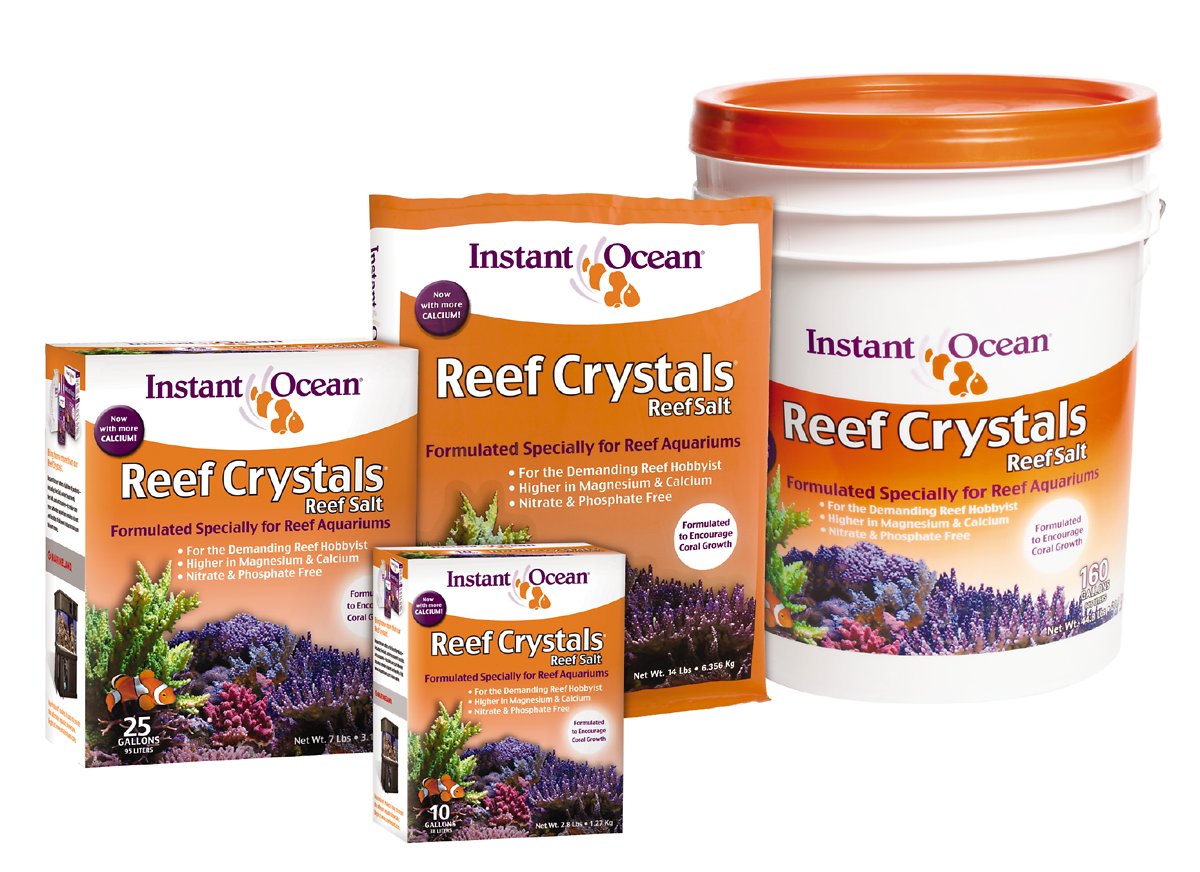 Instant Ocean Reef Crystals Reef Salt， Formulated Specifically for Reef Aquariums 160-Gallon