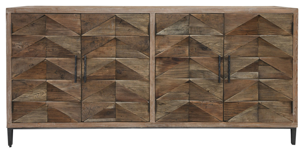 76 quotRustic Reclaimed Wood Media Cabinet   Rustic   Entertainment Centers And Tv Stands   by Terra Nova Designs  Inc.  Houzz