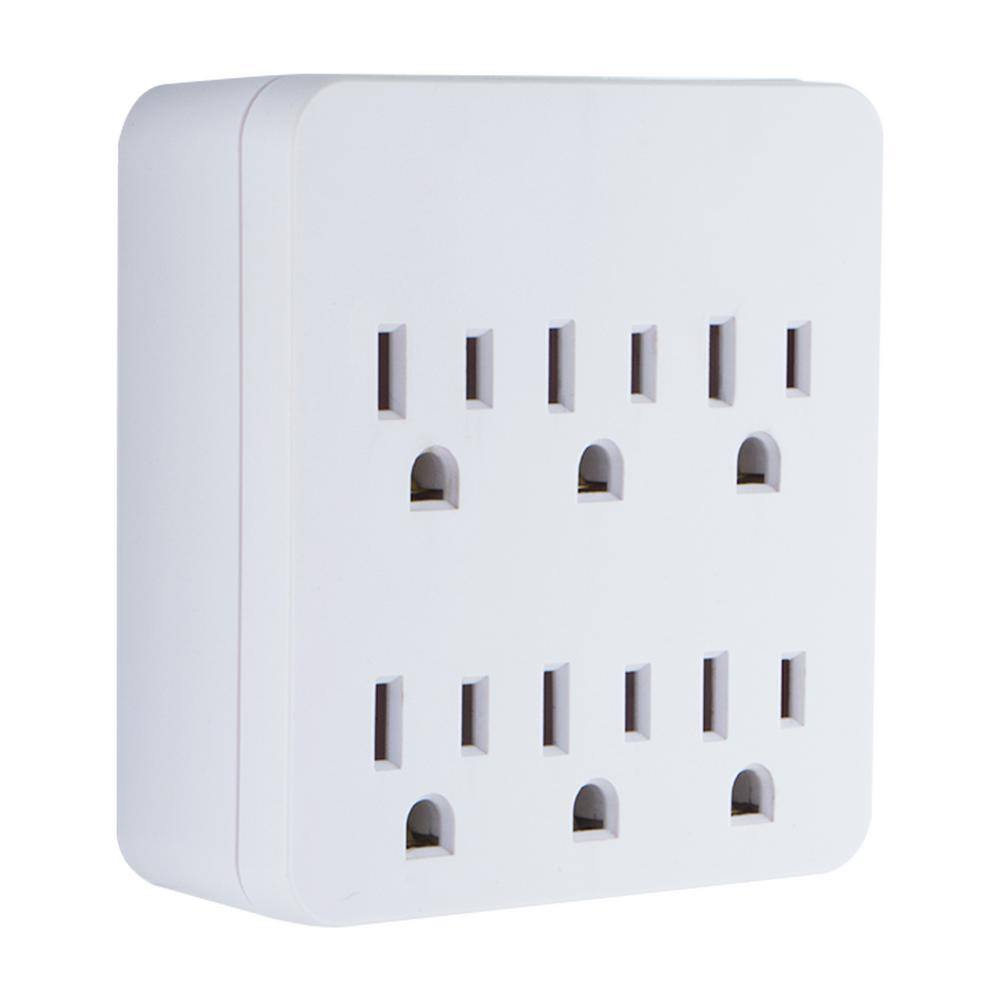 GE 6-Outlet Pro Surge Tap White 36727