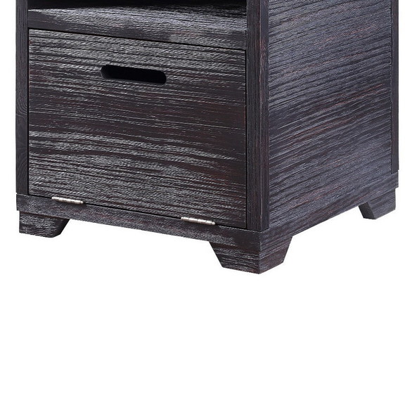 Benjara BM204473 Rugged Textured Wooden End Table ...