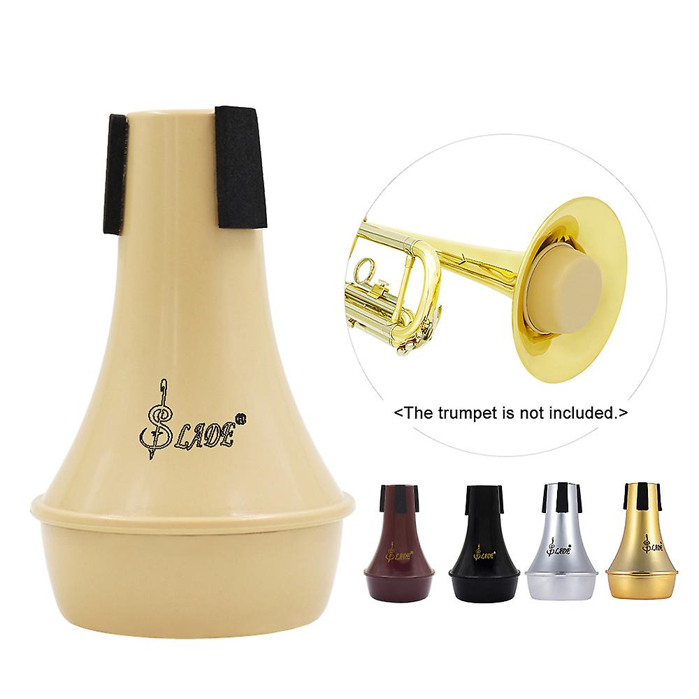 Mini Light-weight Practice Trumpet Straight Mute Silencer Sourdine Abs Material Silver