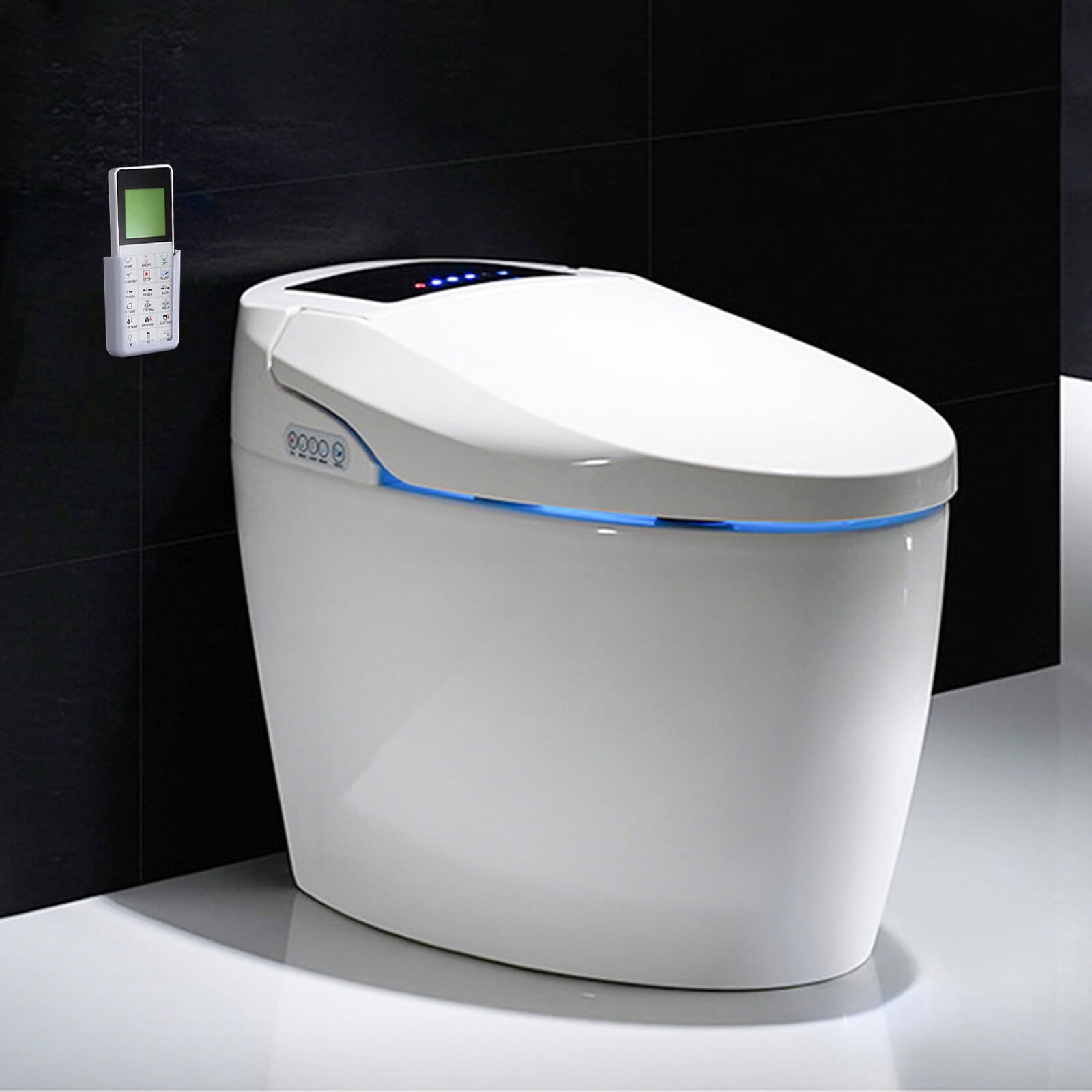 Elongated Smart Toilet With Advance Bidet And Soft Closing Seat