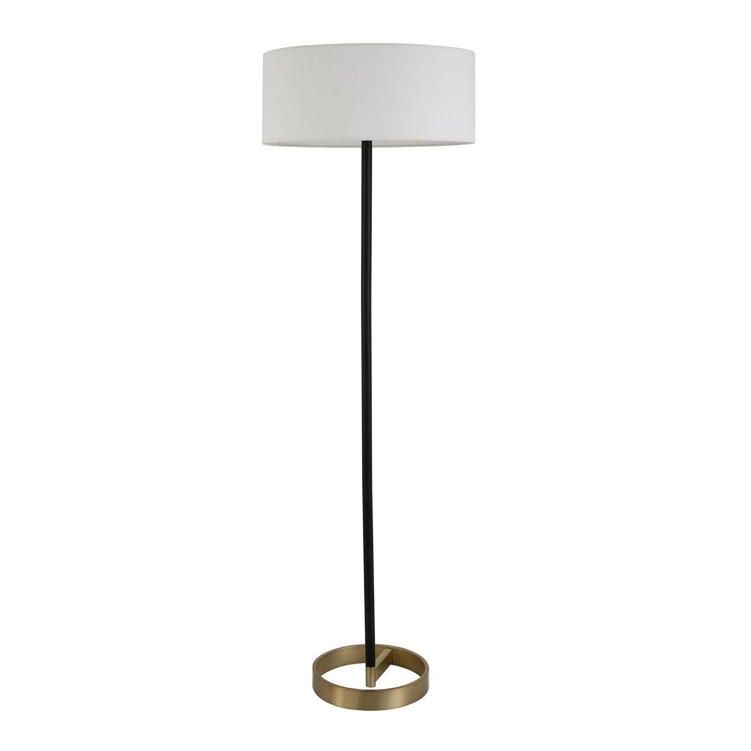 EvelynandZoe Traditional Metal Two-Tone Floor Lamp