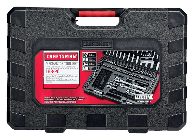 Craftsman 1/4 in. drive SAE 6 Point Mechanic\u0027s Tool Set 168 pc