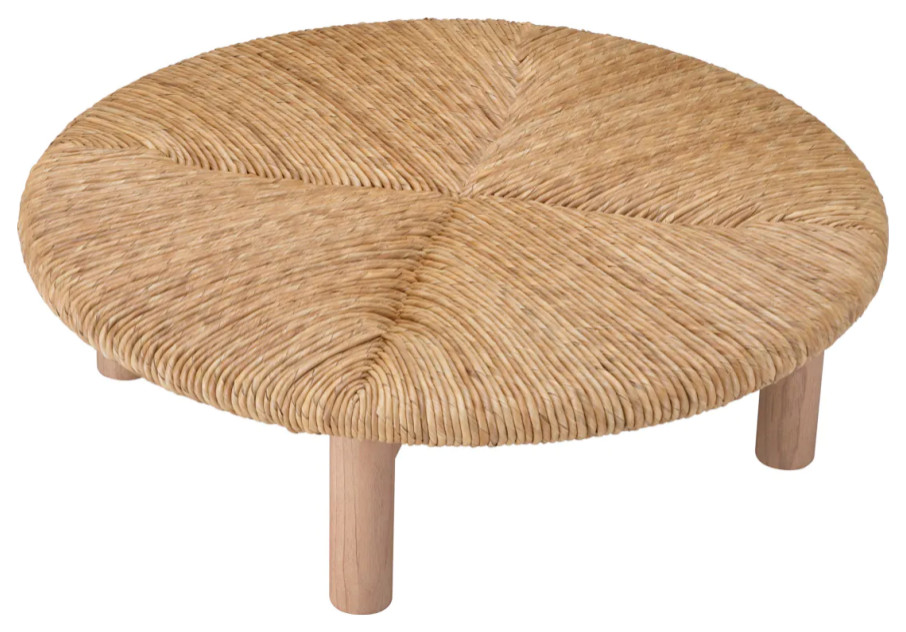 Seagrass Round Coffee Table  Eichholtz Costello   Beach Style   Coffee Tables   by Oroa   Distinctive Furniture  Houzz