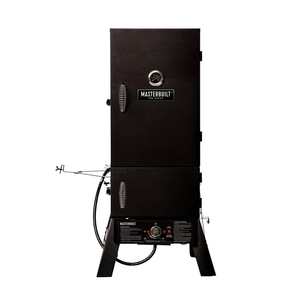 Masterbuilt 30 in. Dual Fuel Propane Gas and Charcoal Smoker in Black MB26050412