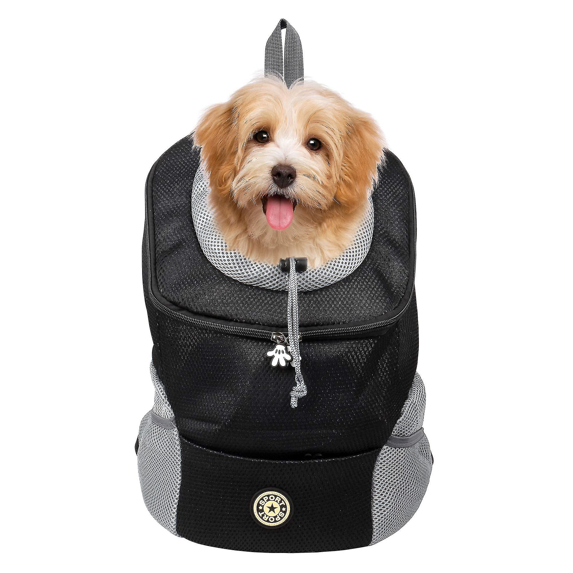 Dog Carrier Backpack Portable And Comfortable Pet Carrier， Breathable Double Shoulder Dog Pet Bags Backpack Travelling