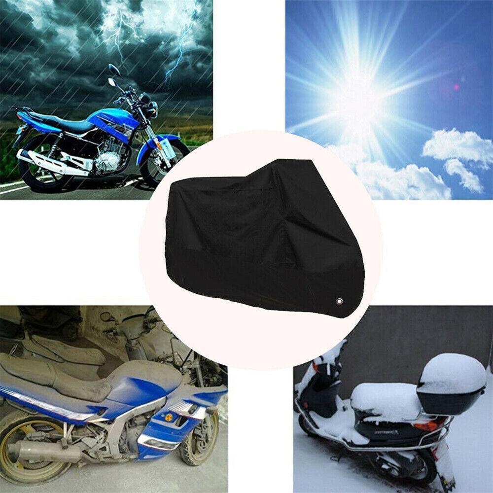 JLLOM Motorcycle Cover Waterproof Heavy Duty with Lock-Holes and Storage Bag for Outside Storage UV resistant 3XL