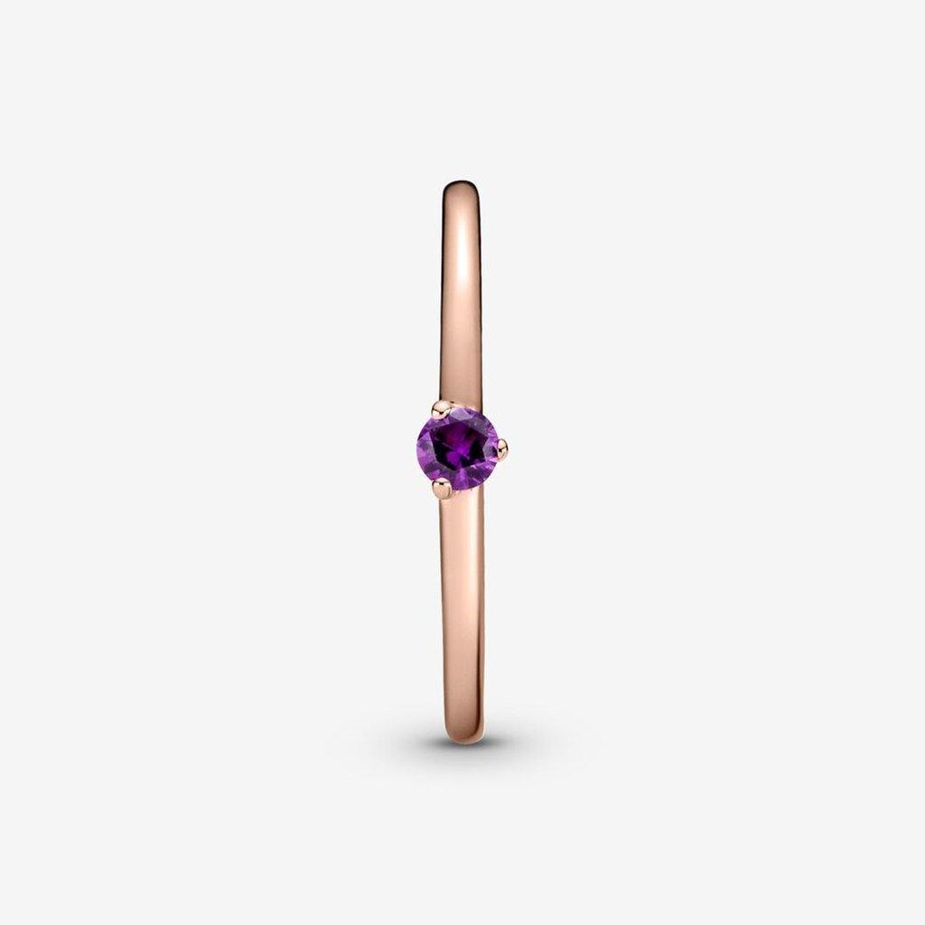 PANDORA  Purple Solitaire Ring