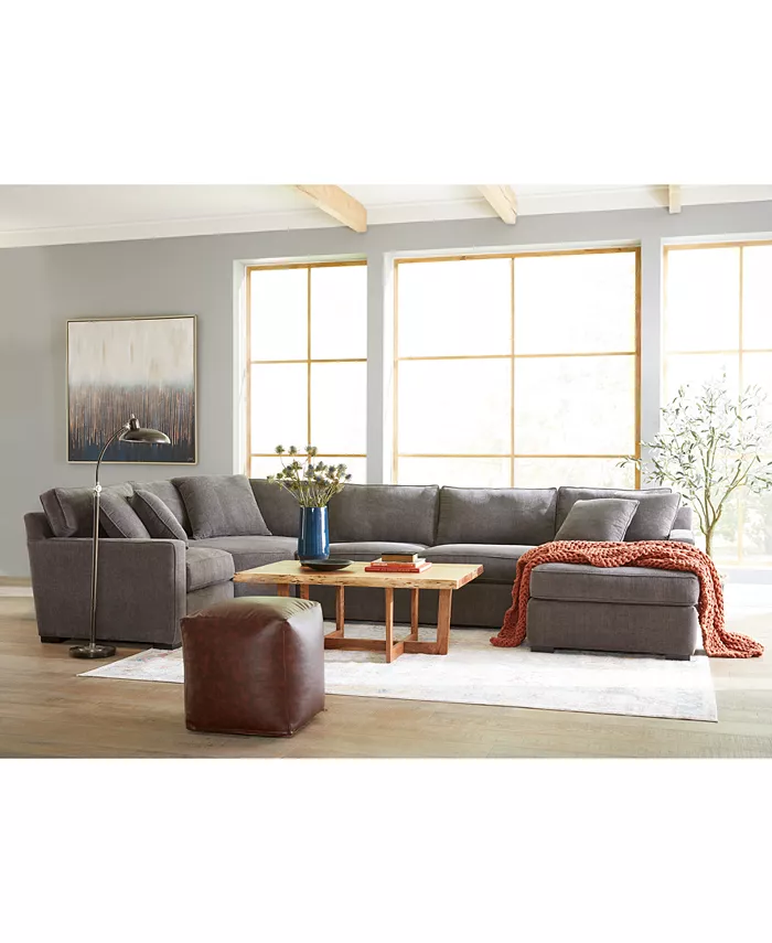 Furniture Radley 4-Pc. Fabric Chaise Sectional Sofa with Corner Piece