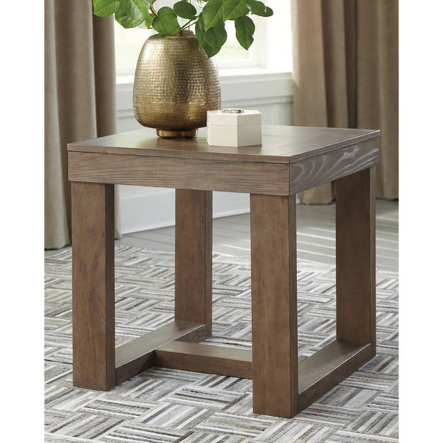 Cariton End Table Gray Signature Design By Ashley