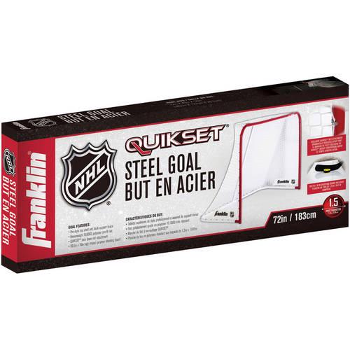 Franklin Sports Hockey Goal 8211 NHL 8211 Steel 8211 72 Inches 8211 with Shooting Board 8211 Quickset  Crowdfused