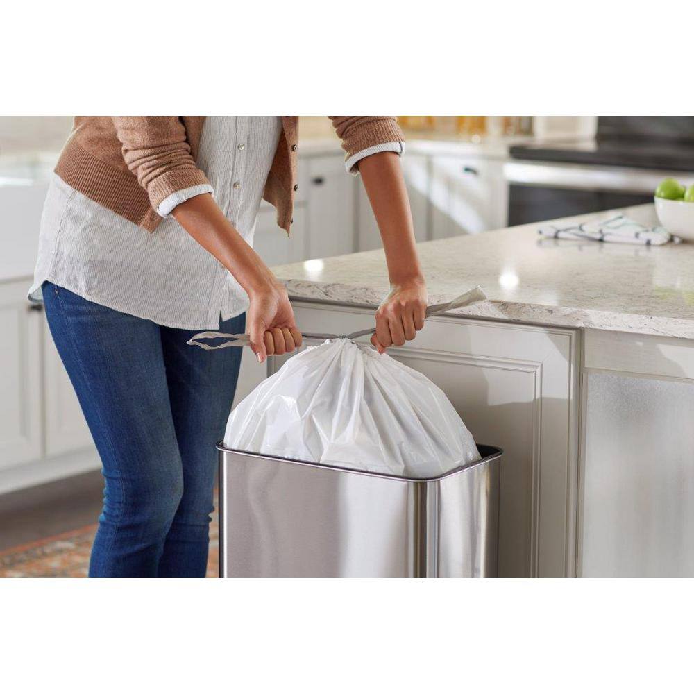 HDX 18 Gal. White Extra Tall Kitchen Drawstring Trash Bags (30-Count) - For Home Kitchen  Office HDX18GDS30COMP