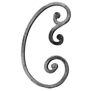 arteferro 12-58 in. x 7-932 in. x 12 in. Square Bar Forged Ends Raw C-Scroll 10464