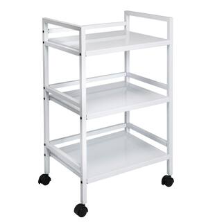 Honey-Can-Do 3-Tier Steel 4-Wheeled Utility Cart in White CRT-09622