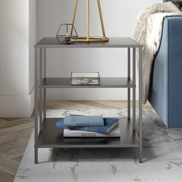 Winthrop Side Table with Metal Shelves