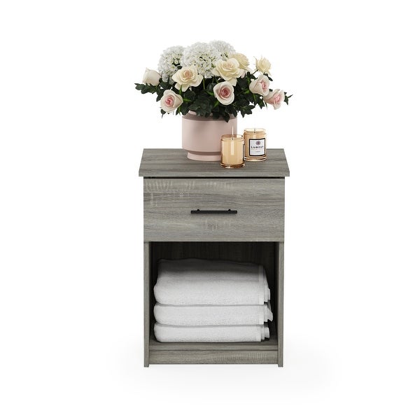 Furinno Tidur Nightstand with Handle with One Drawer