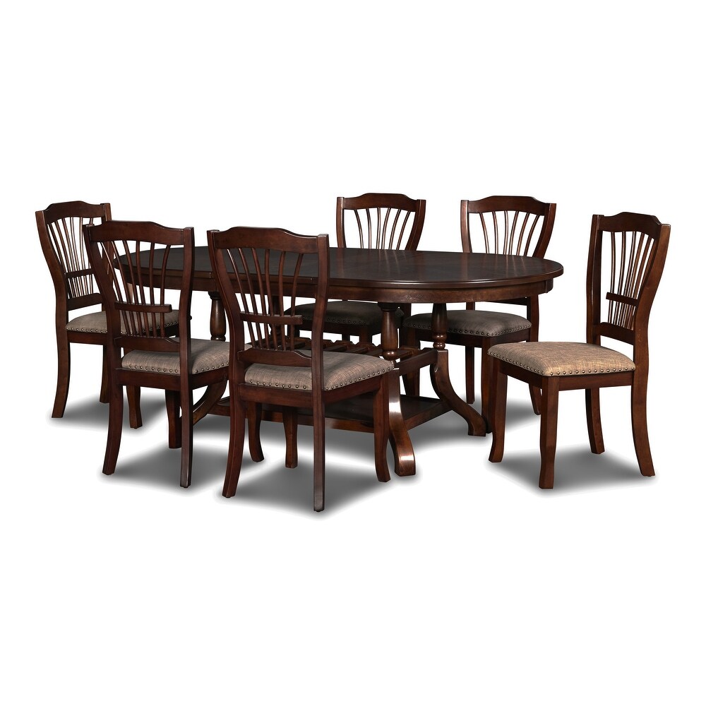 New Classic Furniture Viktor Espresso 7 Piece Dining Set