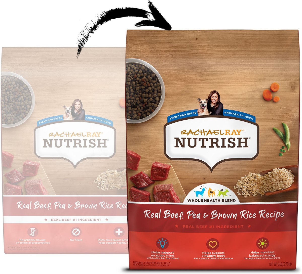 Rachael Ray Nutrish Real Beef， Pea， and Brown Rice Recipe Dry Dog Food