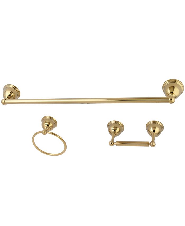 Kingston Brass Restoration 3-Pc. Towel Bar Bathroom Hardware Set