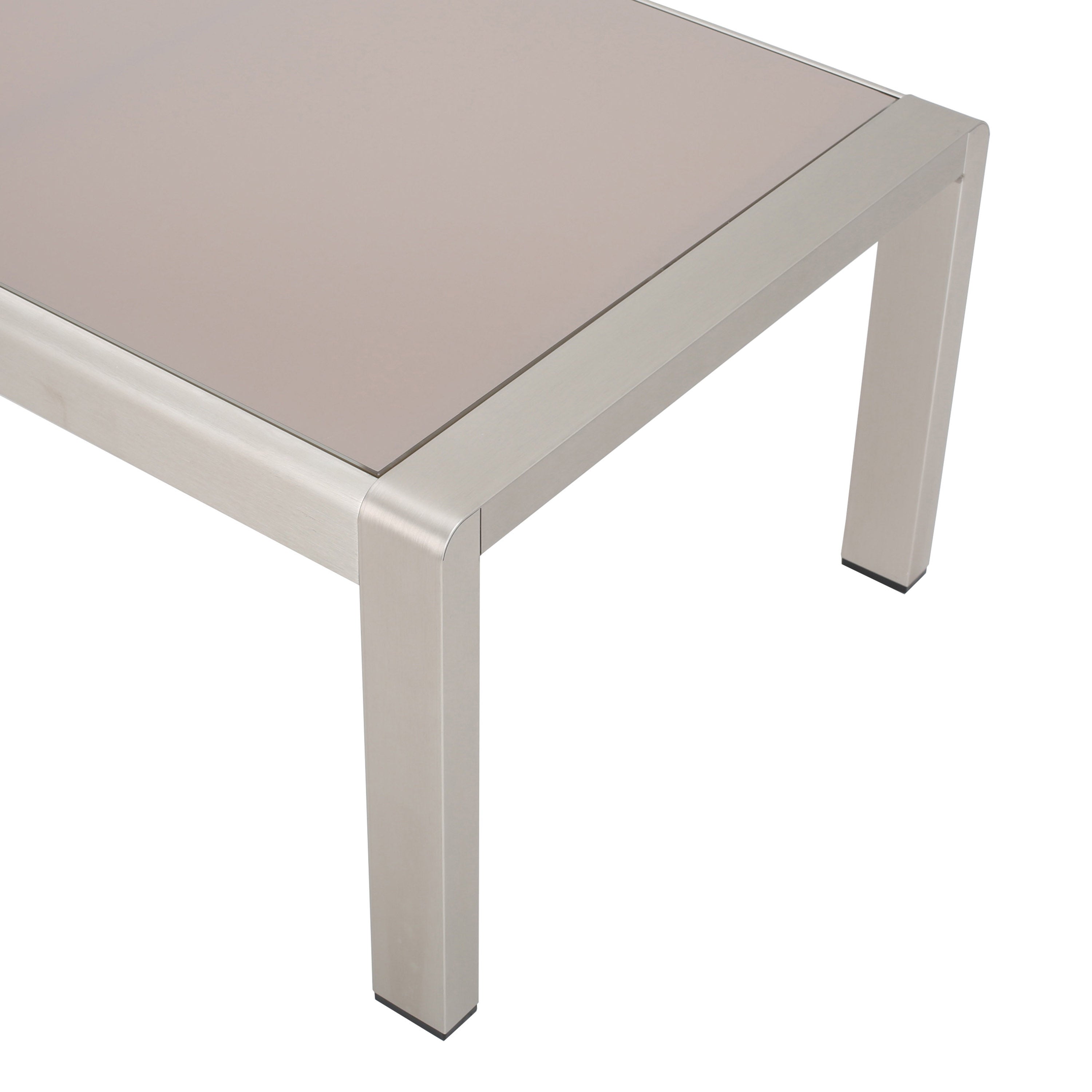 Coral Bay Outdoor Aluminum Coffee Table with Glass Top