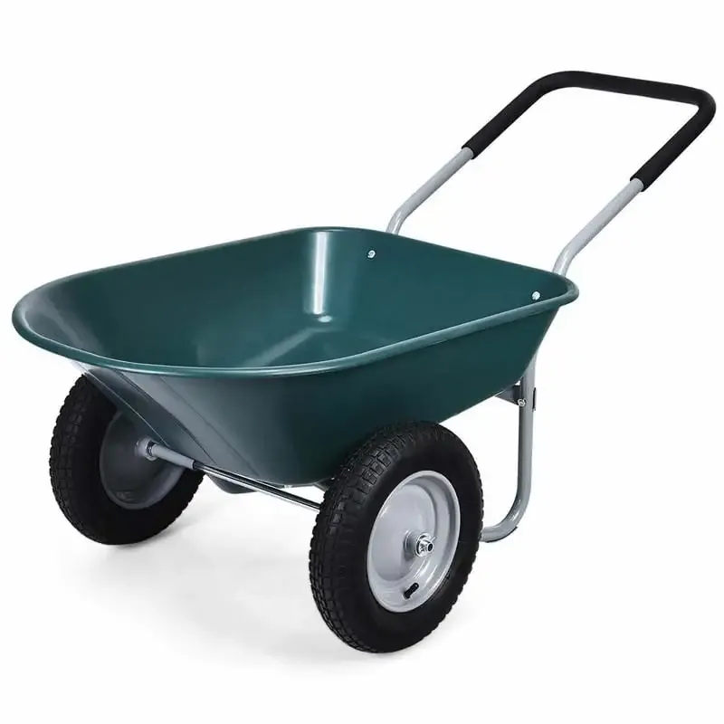 2 Wheel Wheelbarrow Garden Cart Heavy-duty Dolly Utility Car