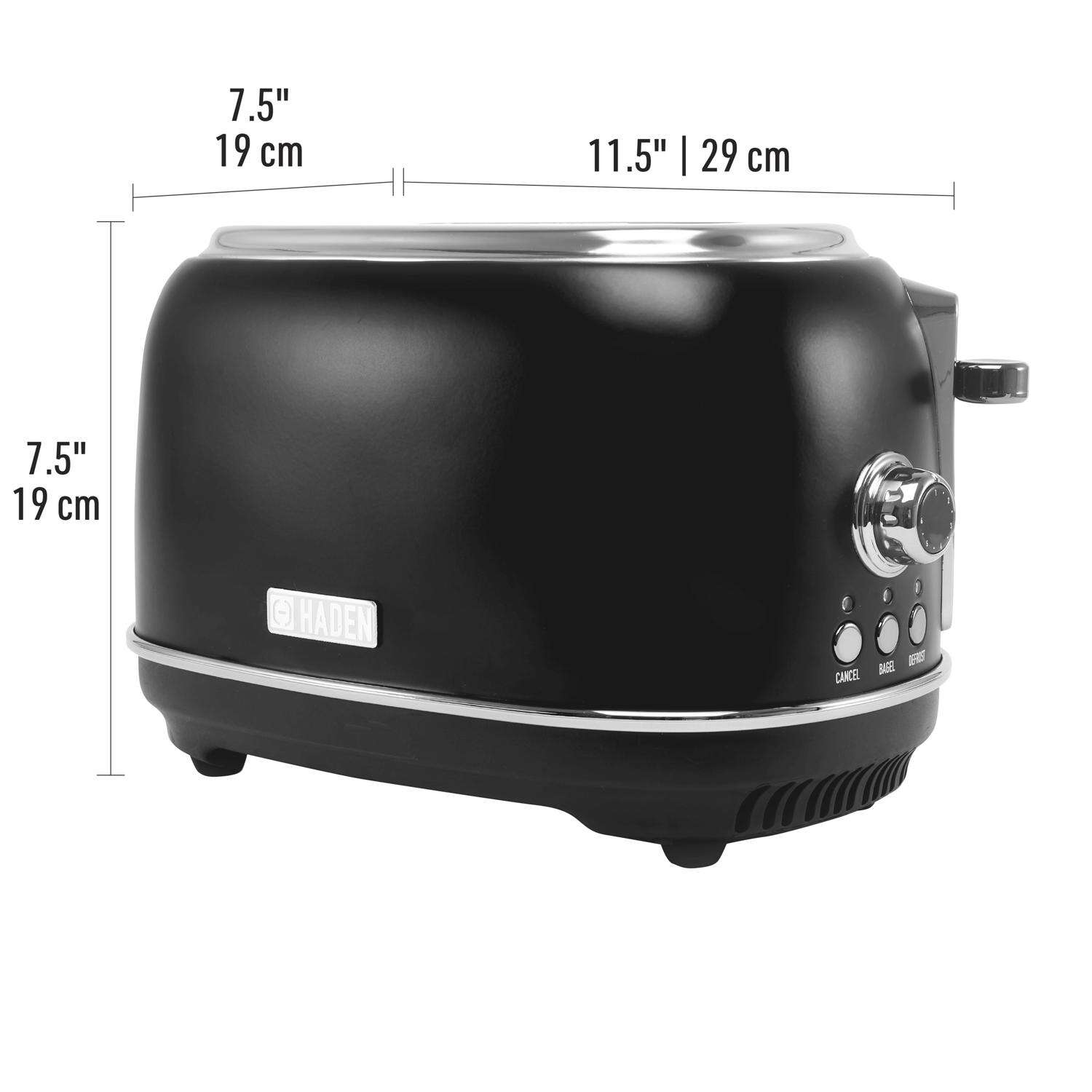 Haden Heritage Stainless Steel Black 2 slot Toaster 8 in. H X 12 in. W X 8 in. D