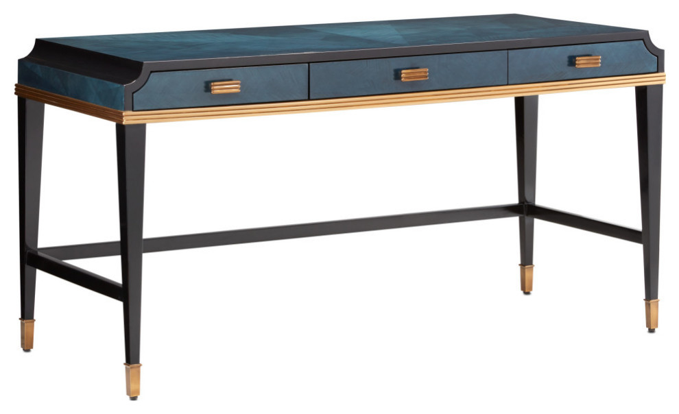 Kallista Large Desk   Contemporary   Accent Chests And Cabinets   by Currey  ampCompany  Inc.  Houzz