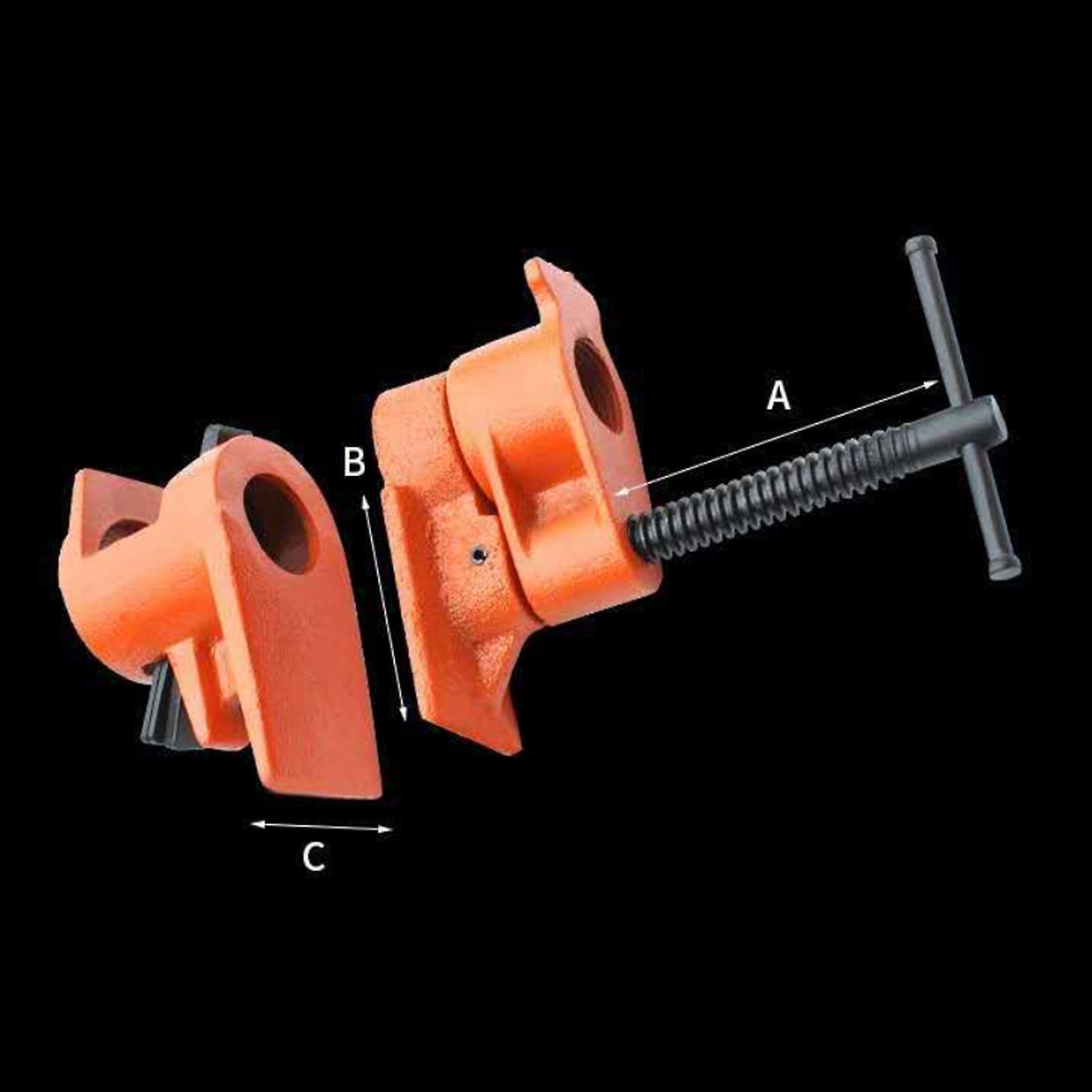 1/2'' Wood Gluing Pipe Clamp Set Heavy Duty Professional Woodworking Cast Iron