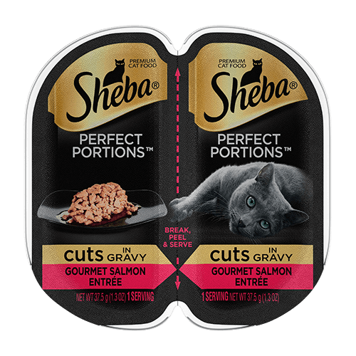 Sheba Perfect Portions Cuts in Gravy Gourmet Salmon Entree Wet Cat Foo