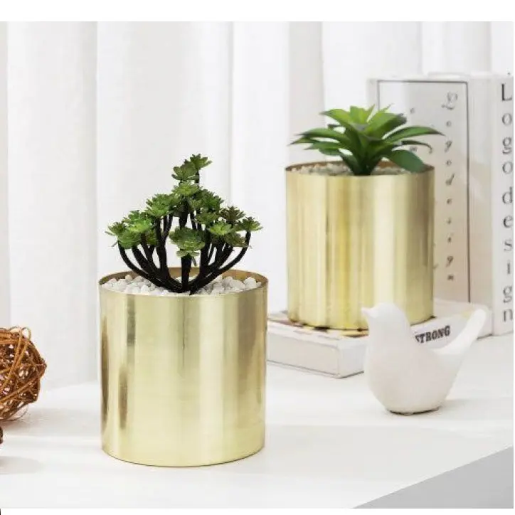 Top Trending Metal Planters for Garden Home Decorative Plant Custom Shape Flower Pot Luxury Floor Planter