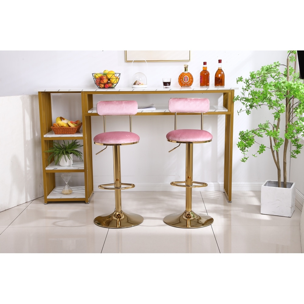 Adjustable Bar Stools Counter Height Chairs for Kitchen island (Set of 2)