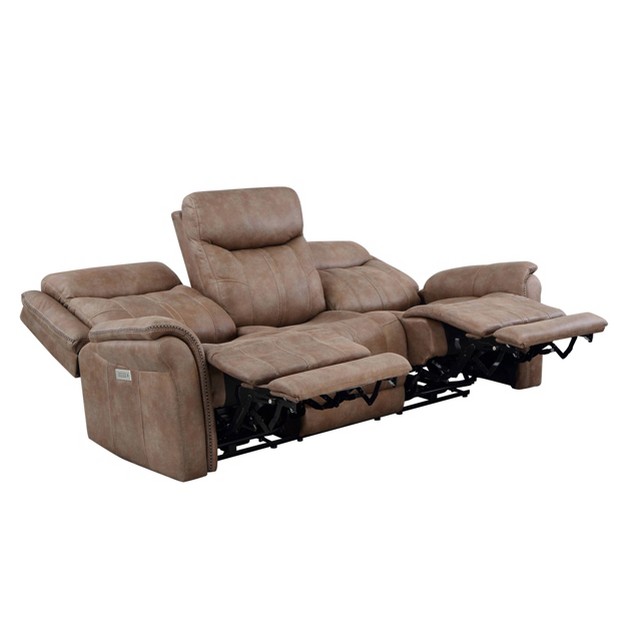 Morrison Power Recliner Sofa Camel Steve Silver Co