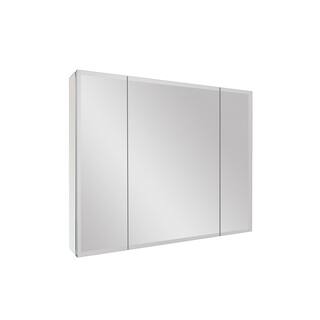 JimsMaison 36 in. W x 26 in. H Rectangular Silver Aluminum RecessedSurface Mount Medicine Cabinet with Mirror JMASMC8-3626X