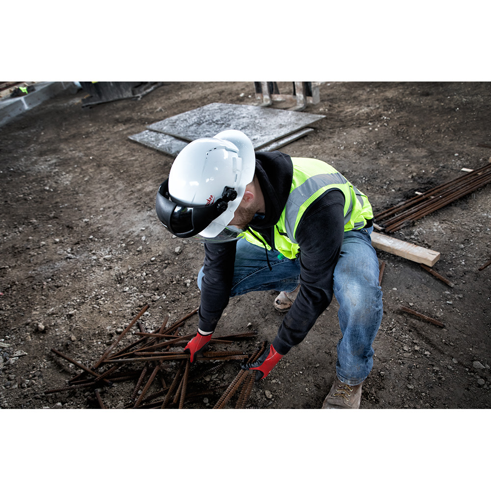 Milwaukee Full Brim Vented Hard Hat with USB Headlamp