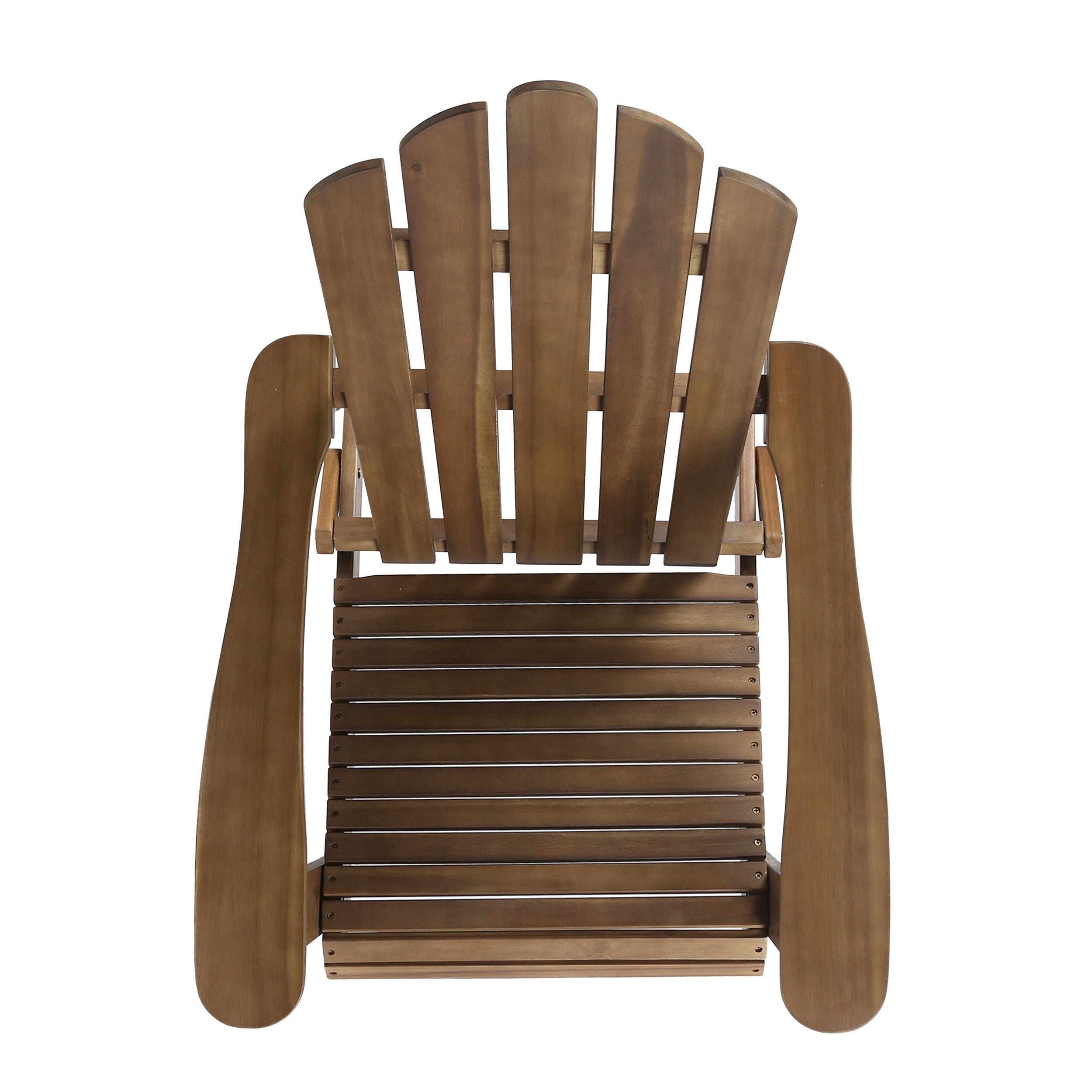 Cara Outdoor Acacia Wood Folding Adirondack Chair