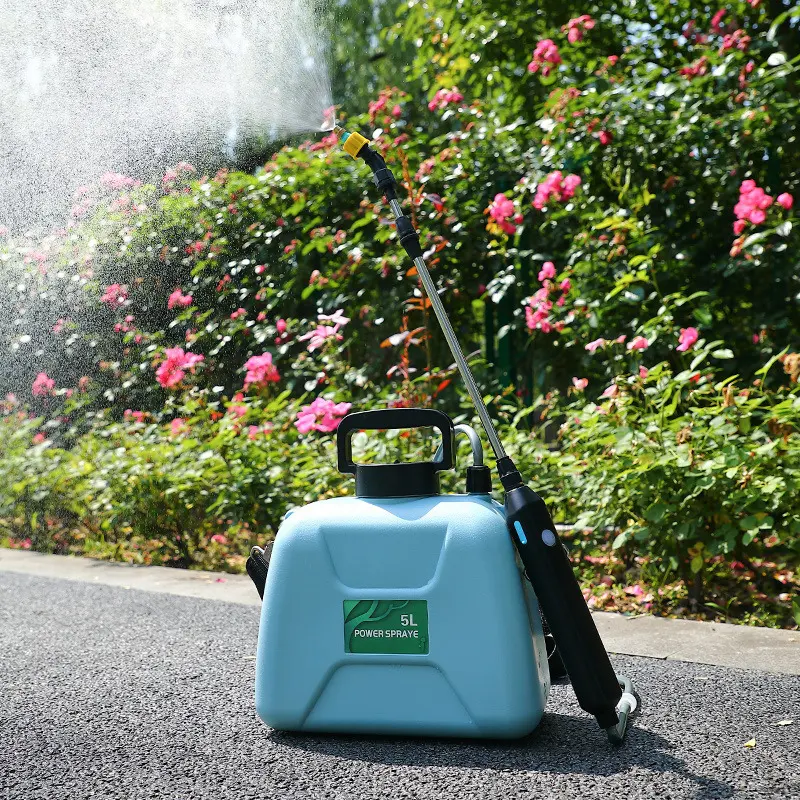 5L Battery Powered Electric Sprayer with USB Rechargeable Handle with Telescopic Wand Plant Sprayer for Yard Lawn Weeds