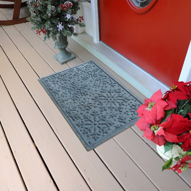 Snowflake Door Mat Bluestone