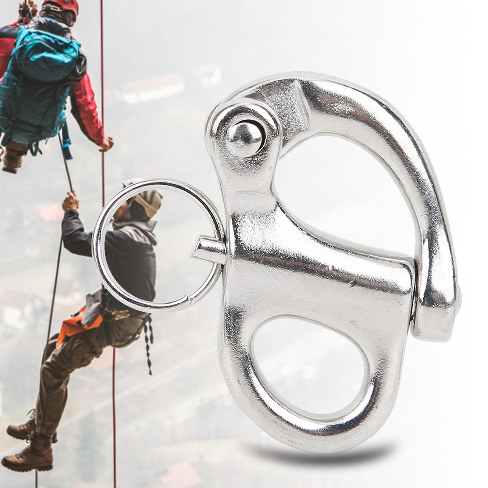 Mountaineering Rock Climbing Shackle 316 Stainless Steel Fixed Quick Release Snap Hook50mm